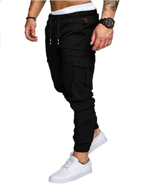 Men's Cotton Cargo Jogger Pants - Comfortable Athletic Sweatpants for Casual Wear, Workout & Lounge | Trendy Streetwear & Gym Essentials