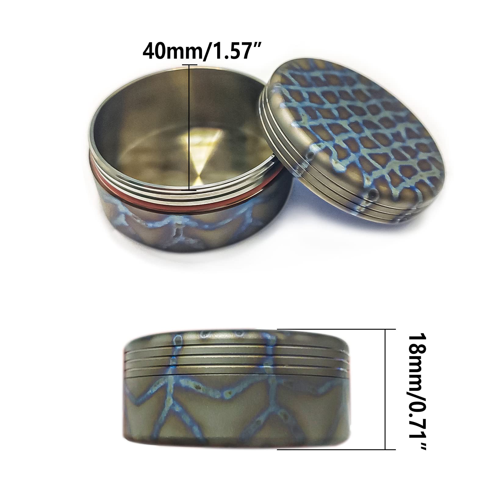 Titanium Waterproof Pill Case - Compact EDC Emergency Capsule Holder, Portable Metal Storage Box for Camping, Hiking & Travel (Blue) | Perfect for Outdoor Adventures & Daily Essentials