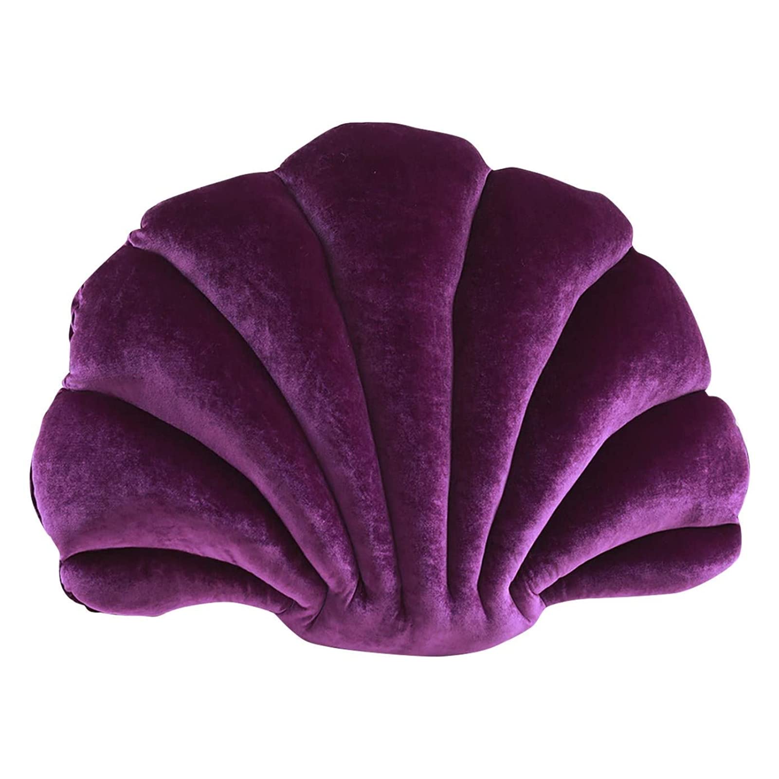 Luxury Velvet Seashell Shaped Throw Pillows - Soft Coastal Decor Pillow for Beach House, Bedroom, Couch & Sofa - Perfect for Coastal Living Room Decor, Nautical Theme Bedding & Boho Home Accessories