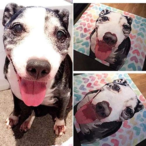 Custom Photo Blanket for Dogs - Personalized Pet Portrait Blanket 30x40 Inches - Unique Christmas, Birthday & New Year Gift for Dog Lovers, Cat Owners, Pet Parents - Cozy Throw for Home, Office & Travel