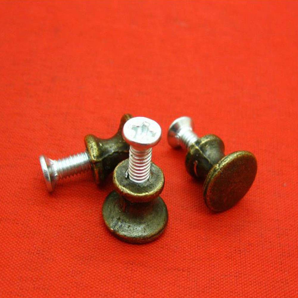 10 Pcs Vintage Cabinet Drawer Knobs - Mini Metal Jewelry Box Handles, Single Hole Pull Handles for Dresser, Jewelry Organizer & DIY Furniture Upgrade