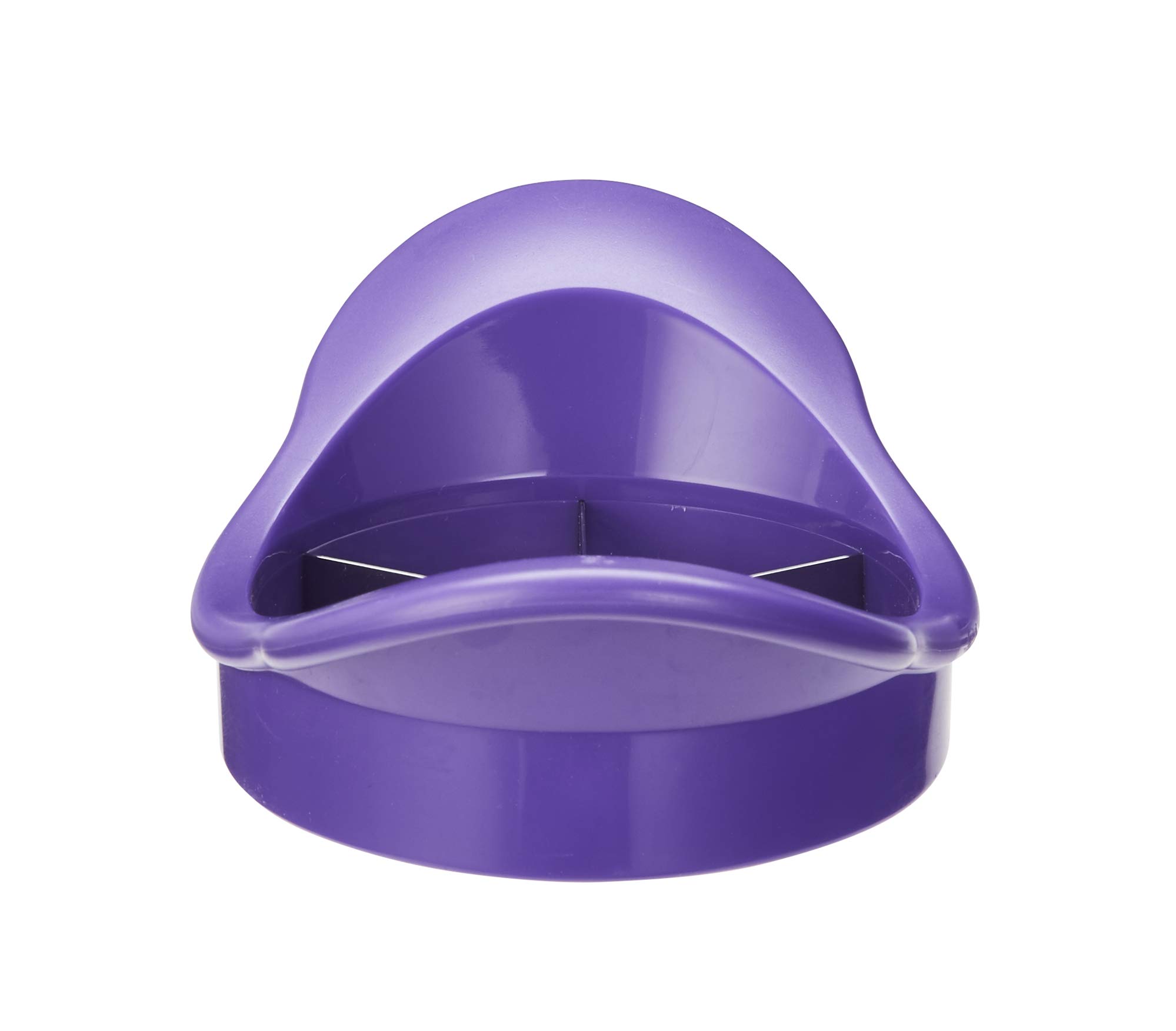 Stainless Steel Fruit and Vegetable Wedger - 6 Even Slices for Apples, Potatoes & More - Perfect for Salads, Snacks & Meal Prep - Purple Kitchen Tool