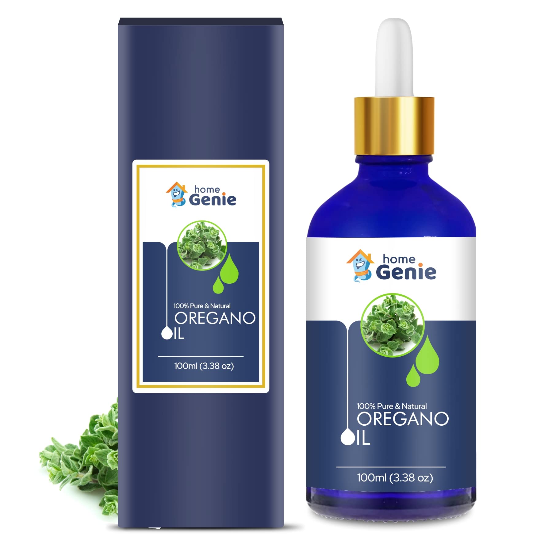 100% Pure & Natural Undiluted Oregano Essential Oil - 100ml | Home Genie | Immune Support, Aromatherapy & DIY Skincare | Perfect for Diffusers, Massage & Natural Remedies