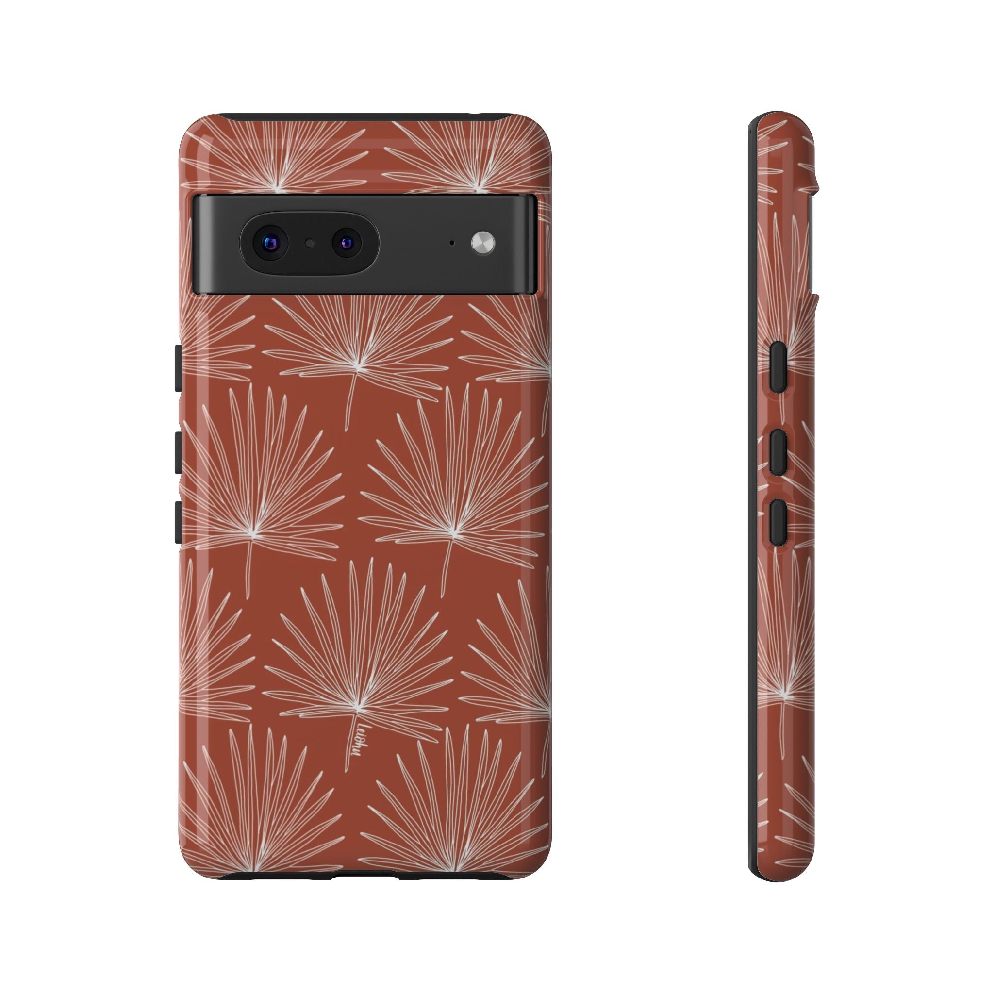 Premium Fan Palm Artificial Plant in Rust Color - Perfect for Home Decor, Office, and Google Pixel Photography Backdrops