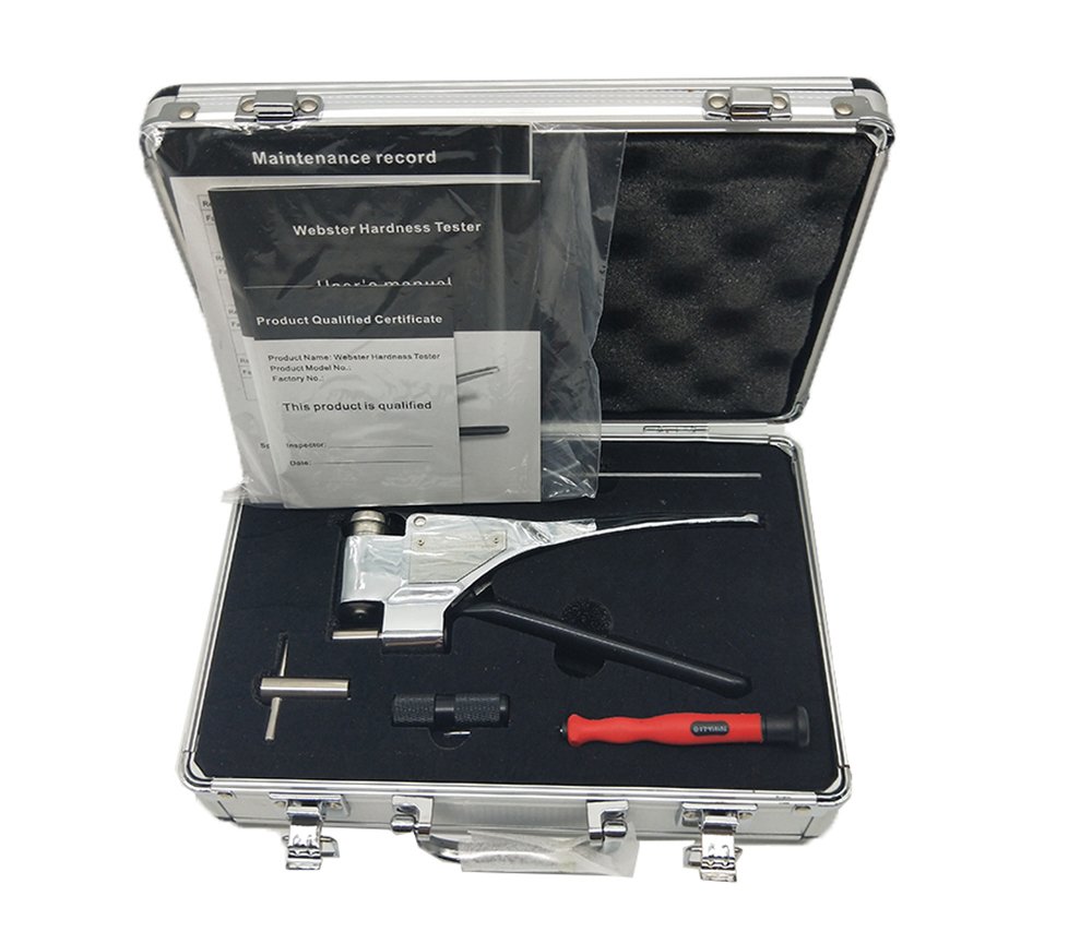 Webster Hardness Tester Gauge for Aluminum Alloy - 0-20HW Measuring Range, 0.4-8mm Thickness, 6mm+ Inner Diameter | Metal Testing, Quality Control, Industrial Use