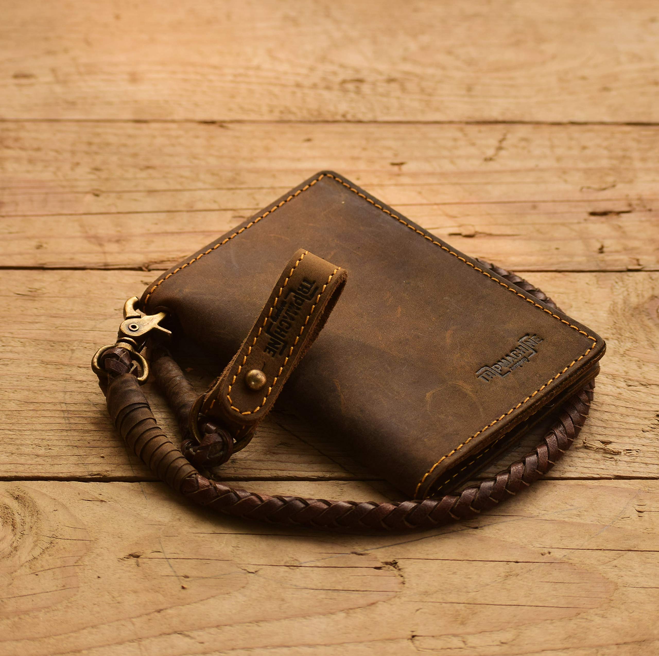 Passport & Field Notes Explorer Wallet - Tobacco Brown Leather Travel Wallet for Men - Perfect for Adventure, Motorcycle Rides & Outdoor Exploration