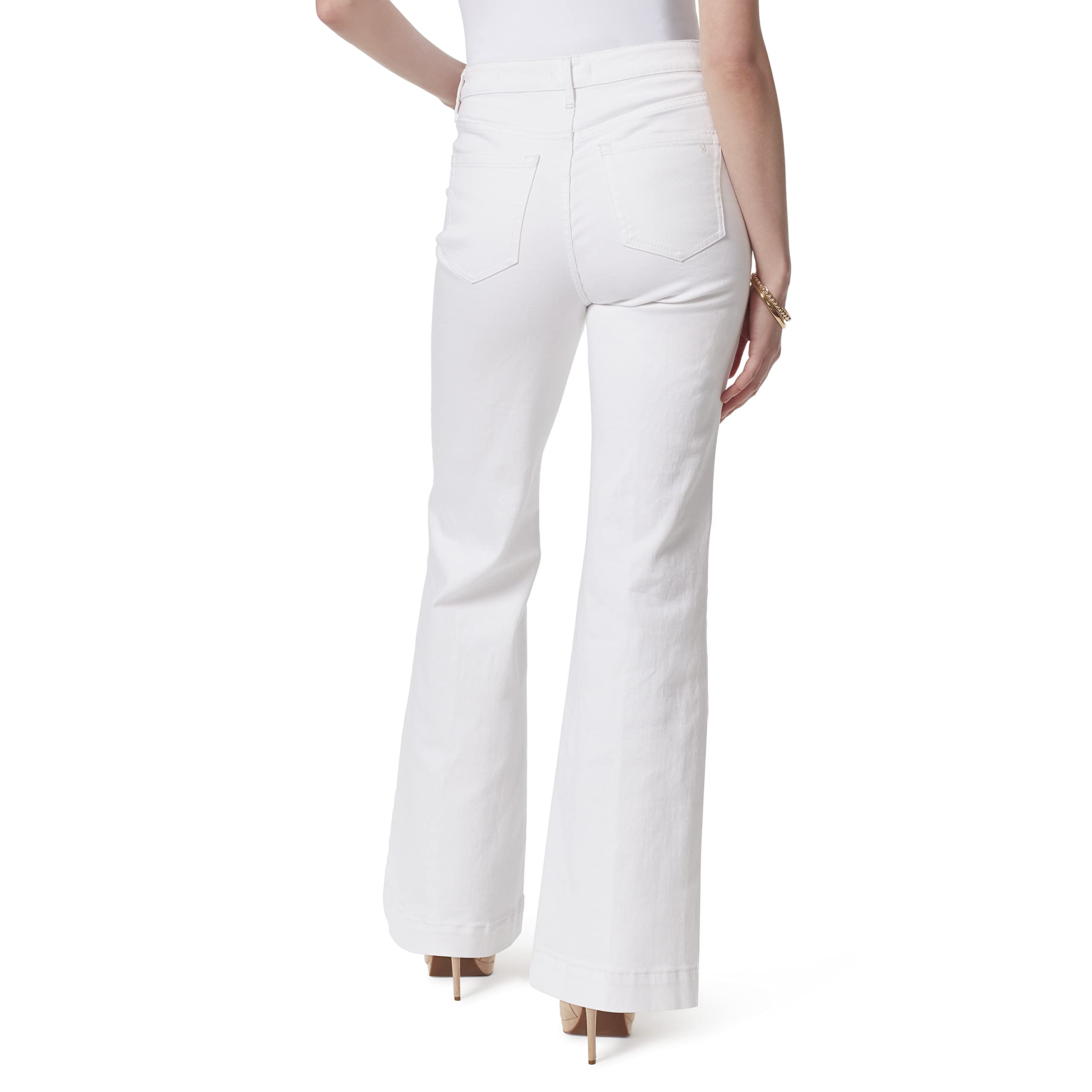 Jessica Simpson Women's Plus Size True Love Pocket Medium Wash Wide Leg Pants - Comfortable & Stylish for Work, Casual Outings & Travel