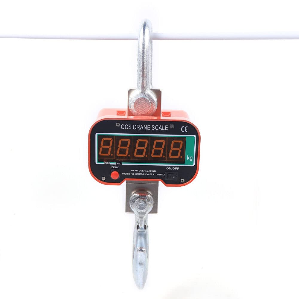 Digital Crane Scale 6600LB/3000KG with Remote Control - High Precision Industrial Hanging Scale with LED Display for Heavy Duty Lifting - Perfect for Hunting, Farm, Factory & Construction Use