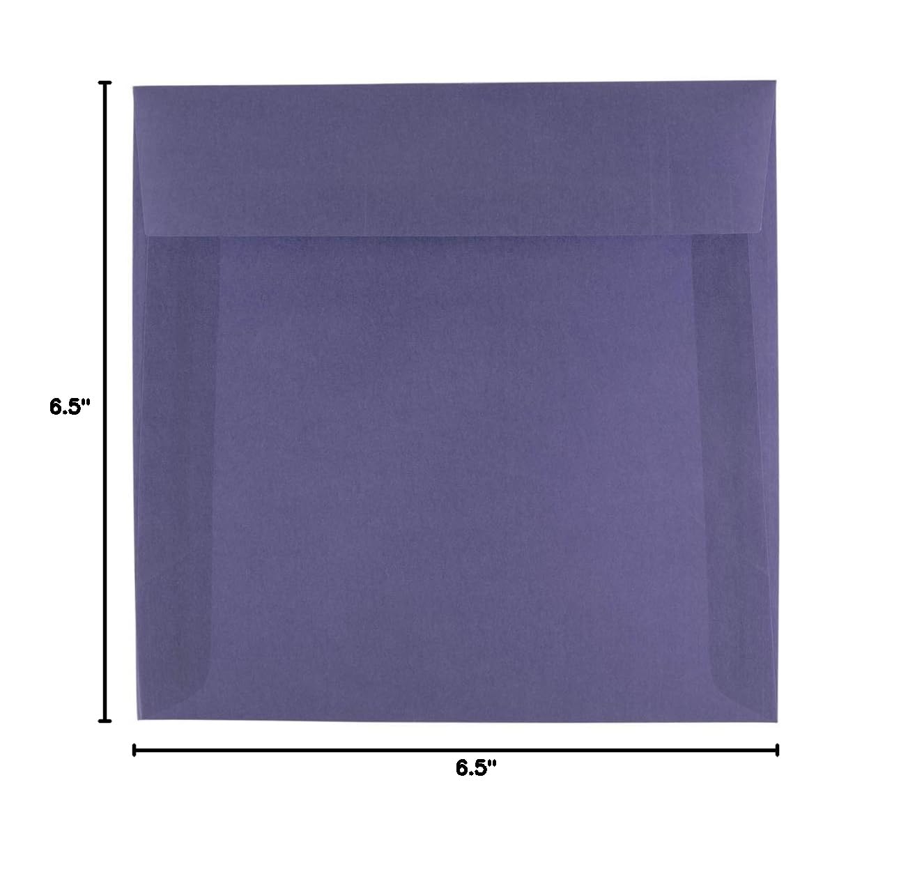 JAM PAPER 6.5 x 6.5 Inch Square Translucent Vellum Envelopes - Wisteria Purple - Pack of 250 for Wedding Invitations, Greeting Cards & Party Favors