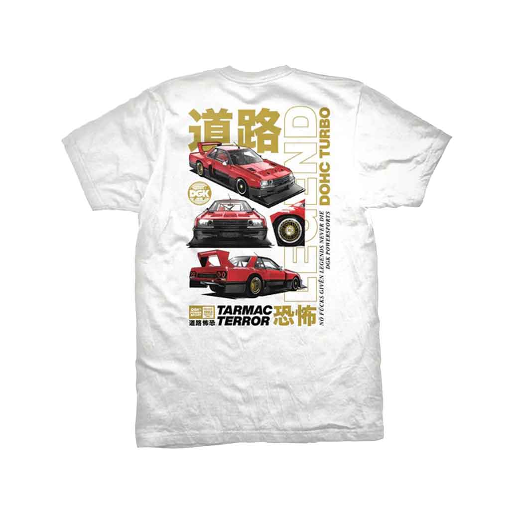 DGK Tarmac Terror Short Sleeve T-Shirt for Men - White | Streetwear Graphic Tee for Skateboarding & Urban Fashion