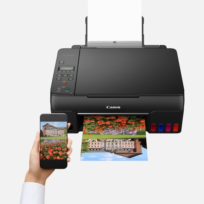 Canon PIXMA G650 MegaTank Wireless All-in-One Printer with Scanner, Copier - High Resolution 4800x1200 dpi, Photo Printing, 10x15cm, LCD Display, WiFi, Auto Power On/Off - Black | Ideal for Home Office, Small Business & Photo Printing
