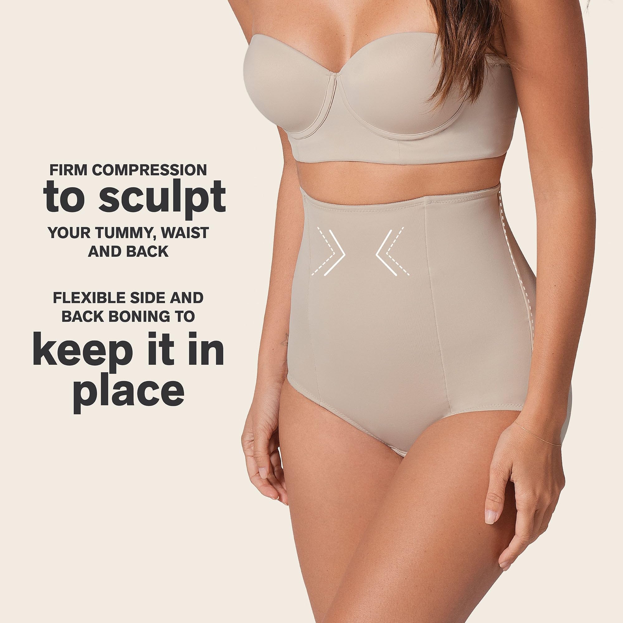 Leonisa Firm High Waisted Tummy Control Panty - Butt Lifting Shapewear for Women | Slimming Underwear for Everyday Wear & Special Occasions