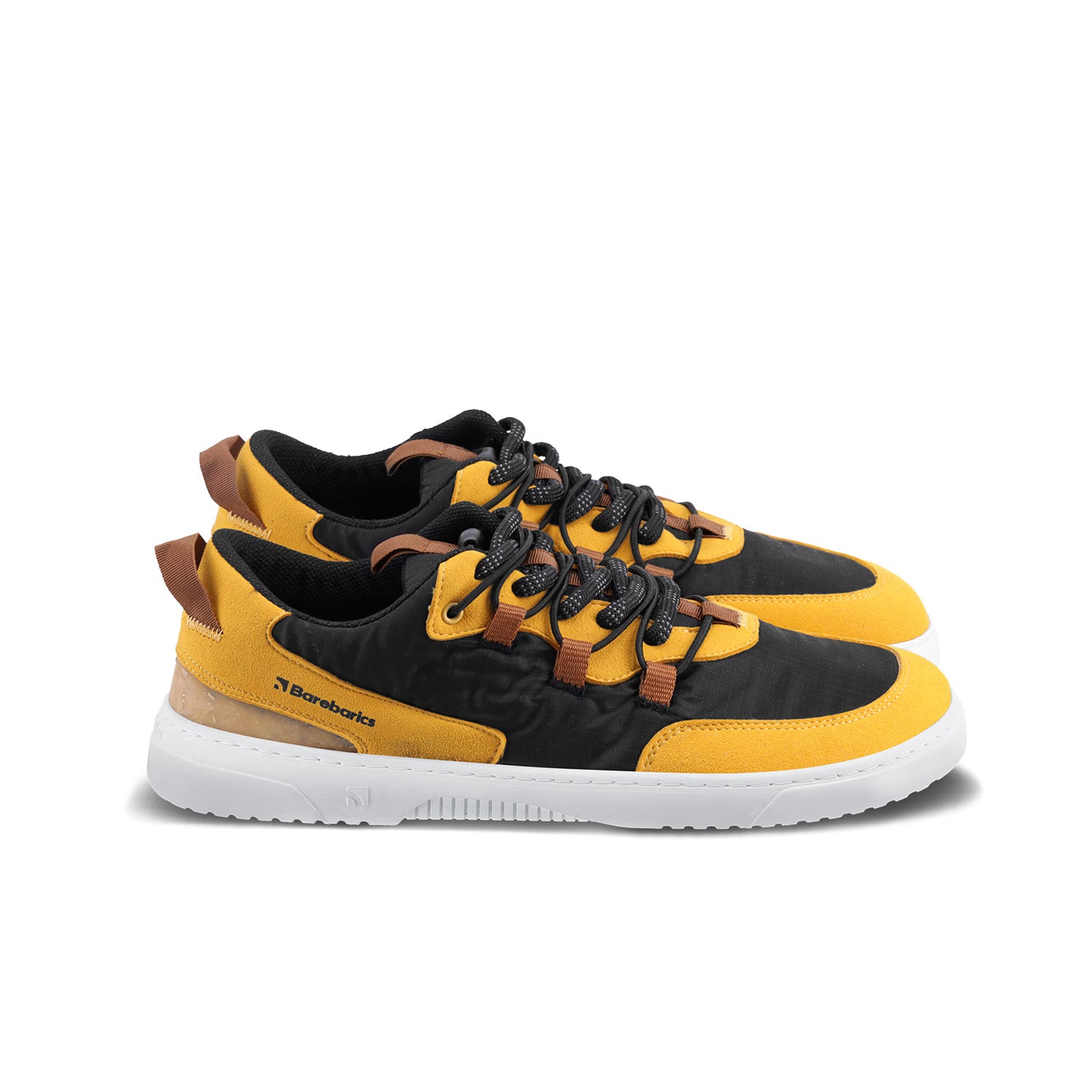 Barebarics Revive Barefoot Sneakers for Women - Golden Yellow & Black | Minimalist Running Shoes for Trail, Gym & Everyday Comfort