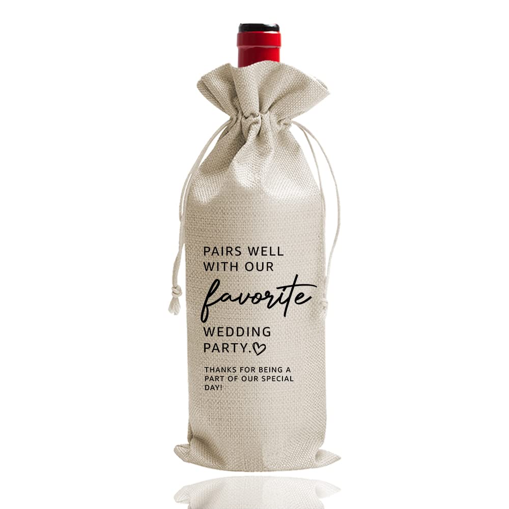 Personalized Wedding Party Thank You Gifts for Her - Elegant Wine Bag with Custom Name - Perfect Bridesmaid Appreciation Gift for Wedding Events & Bachelorette Parties