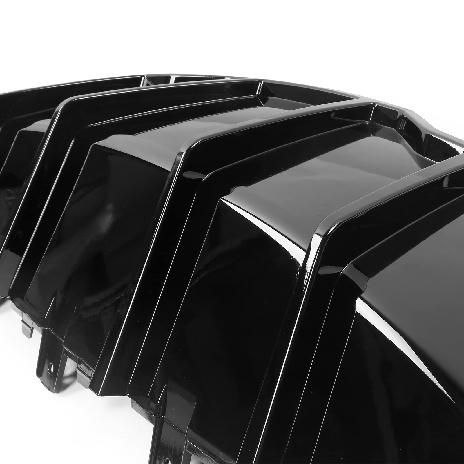 IKON MOTORSPORTS Rear Diffuser for Tesla Model Y 2020-2024 - Gloss Black PP Bumper Lip Shark Fin Splitter Replacement (3PC) | Enhanced Aerodynamics & Sporty Styling | Perfect for Car Enthusiasts & Performance Upgrades