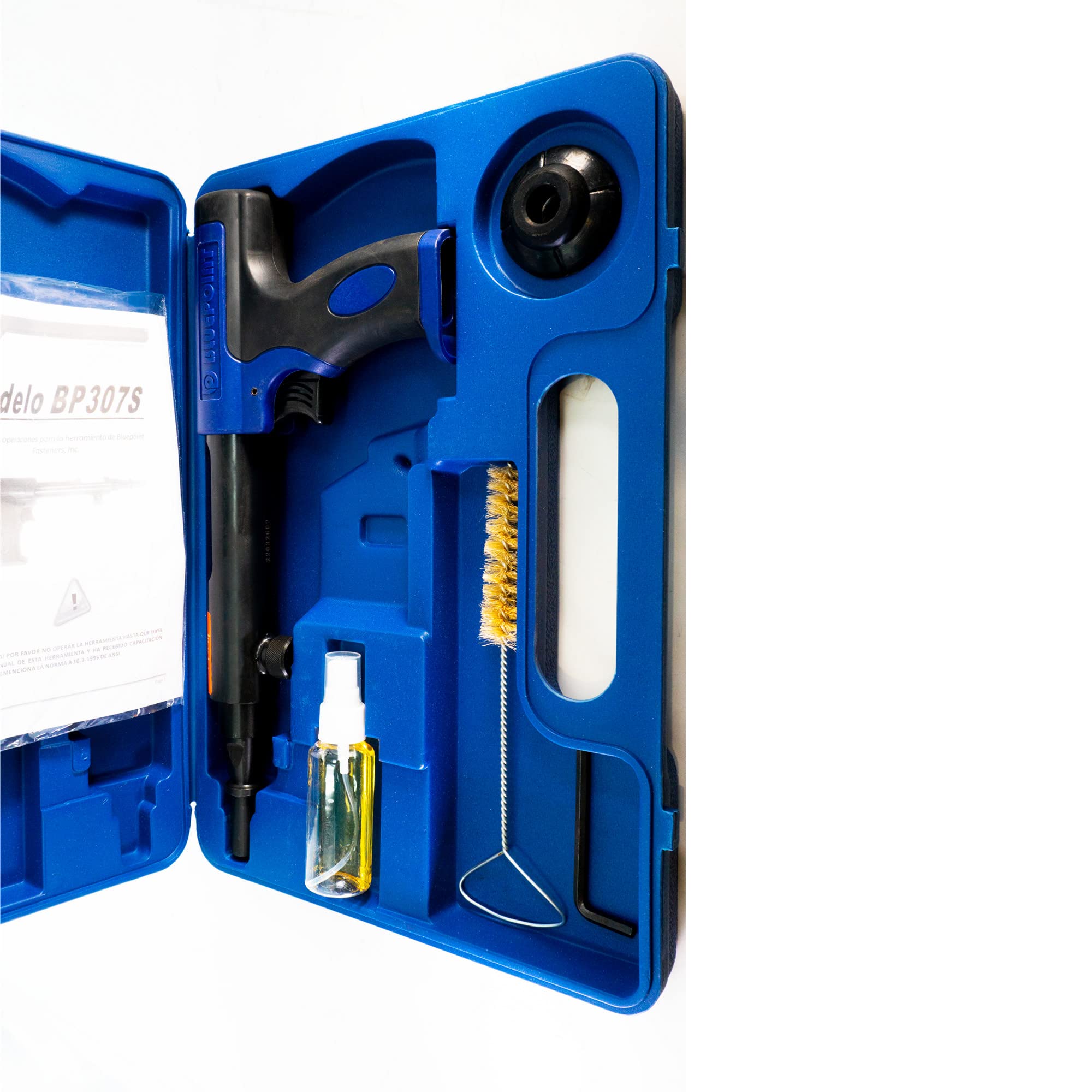 0.22 Caliber Powder Actuated Tool - Single Shot Trigger-Actuated Low Velocity Fastening System for Concrete & Steel | Compatible with Brown, Green, Yellow, Red .22 Caliber Loads | Ideal for Construction, Framing, and Metalwork Projects