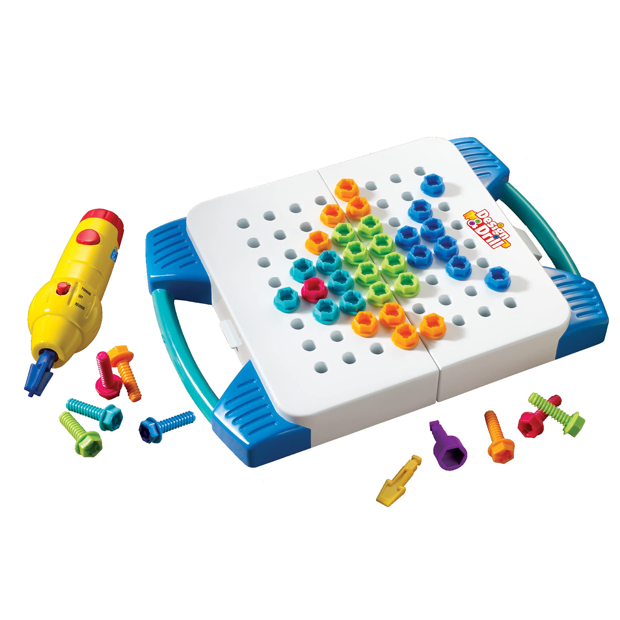Educational Insights Design & Drill Take-Along Toolkit - 66 Piece Kids STEM Building Set with Electric Toy Drill, Construction Learning Toys for Boys & Girls Ages 3+ | Perfect for Preschool Learning & Creative Play at Home or School