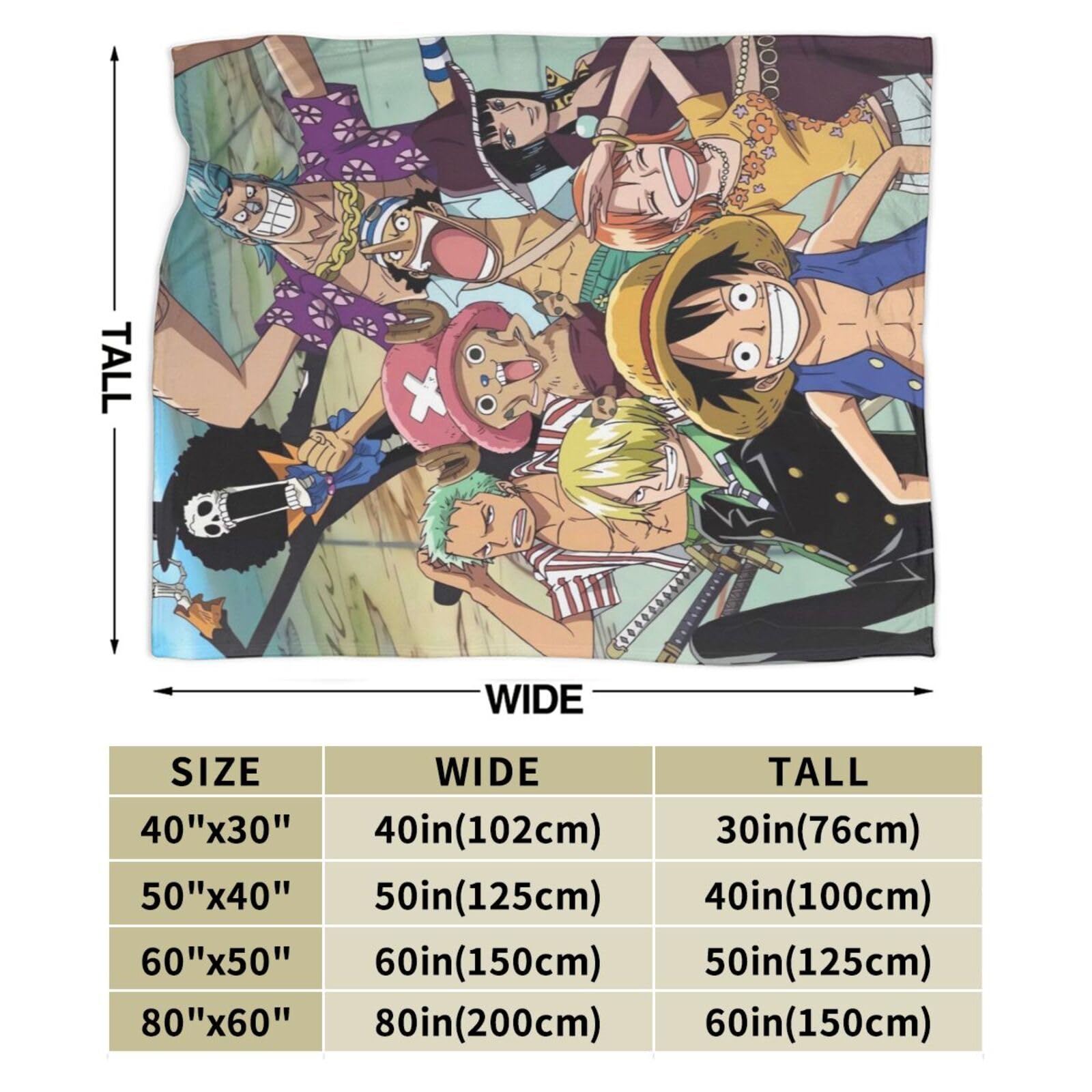Soft Anime Anti-Pilling Flannel Plush Blanket for Boys & Girls | 60x50 Inch Cozy Throw | Birthday Gift & Autumn Bedding | Perfect for AC Rooms, Movie Nights & Dorm Decor