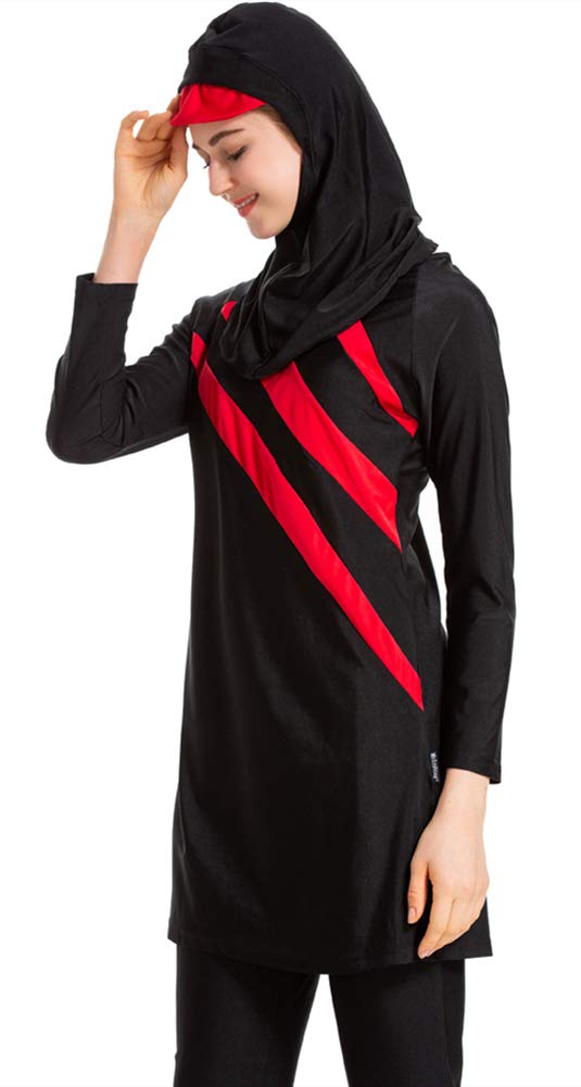 ShuoBeiter Modest Full Coverage Muslim Swimwear for Women - Long Sleeve Burkini with Hijab, Plus Size Islamic Swim Suit | Beach, Pool & Water Activities