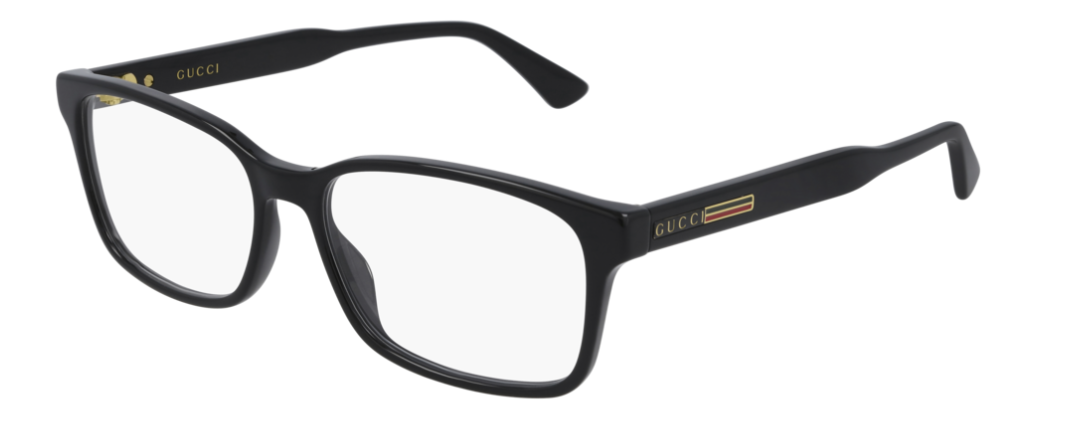 Gucci GG 0826O 004 Black Rectangle Men's Eyeglasses - Premium Designer Sunglasses for Men with UV Protection - Perfect for Driving, Outdoor Activities & Fashion Accessories