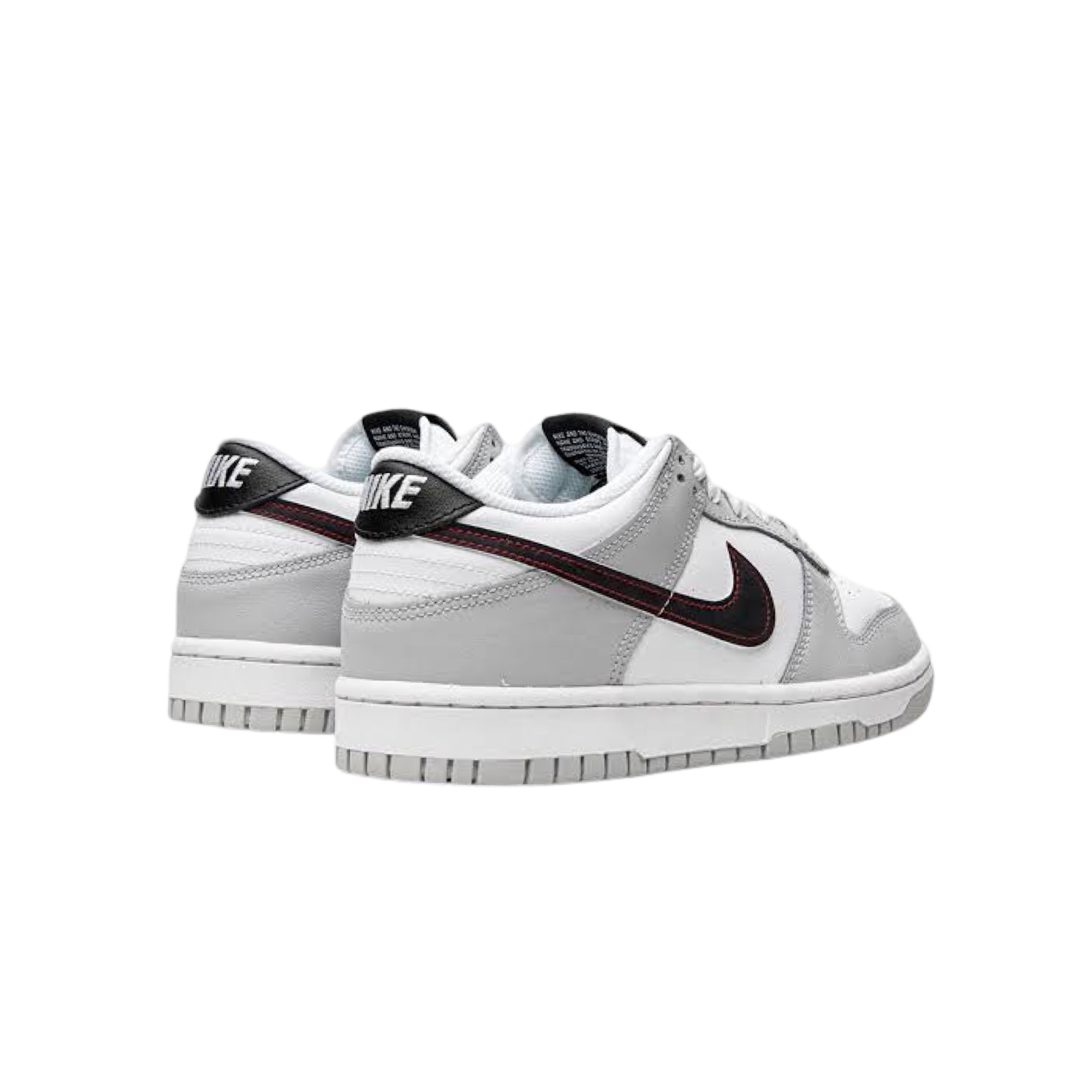 Nike Dunk Low GS Sneakers - White Grey Black Basketball Shoes for Girls - Perfect for Casual Wear, School & Sports