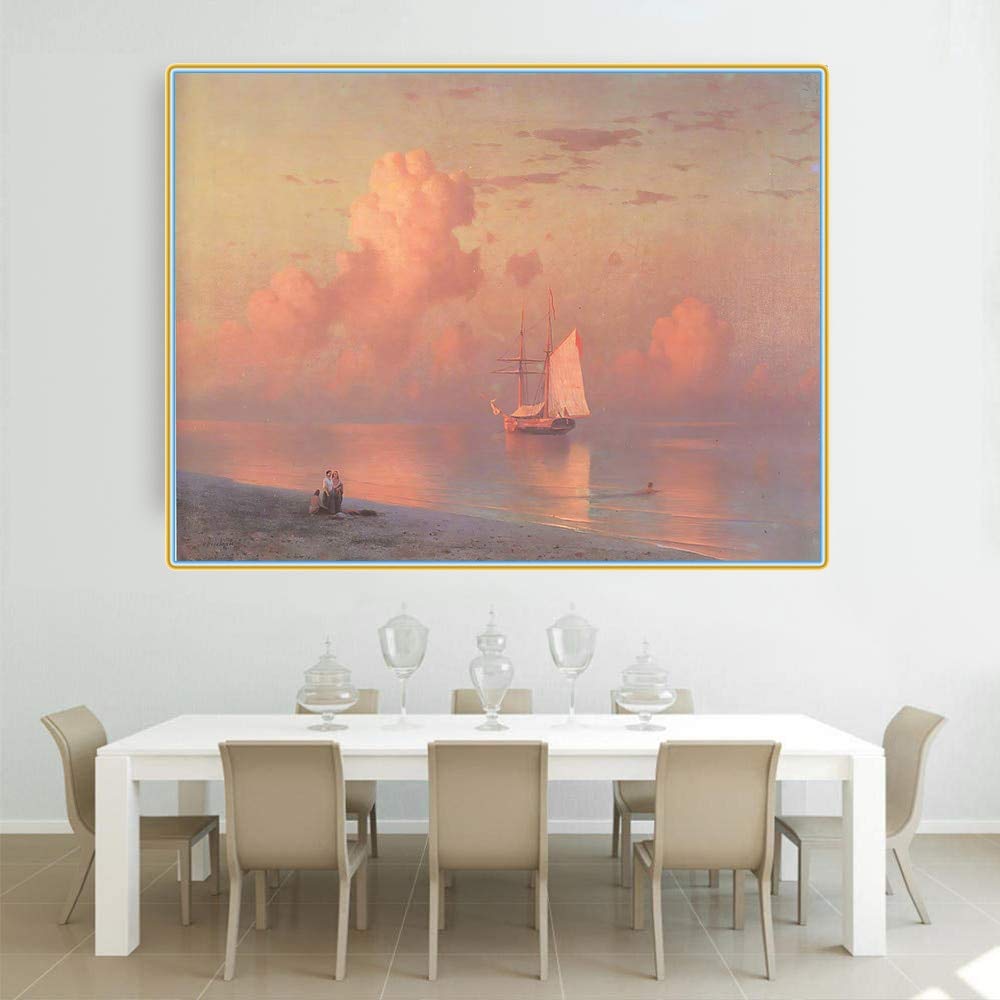 Ivan Aivazovsky 'The Sunset' Canvas Wall Art Print - 80x105cm (31
