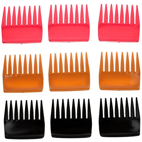 Vintage Afro Hair Brush & Comb Set - 9pcs Anti-Static Wide Tooth Comb, Detangling Pick, Wig & Braid Styling Tools for Men & Women (Assorted Colors) | Perfect for Natural Hair Care, Salon Styling & Travel Essentials