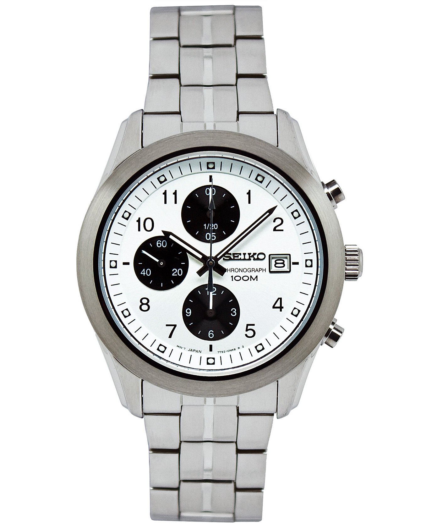 Seiko Men's SNDA91 Stainless Steel Chronograph Watch with Date Display & Steel Bracelet - Perfect for Business, Casual Wear & Sports Activities
