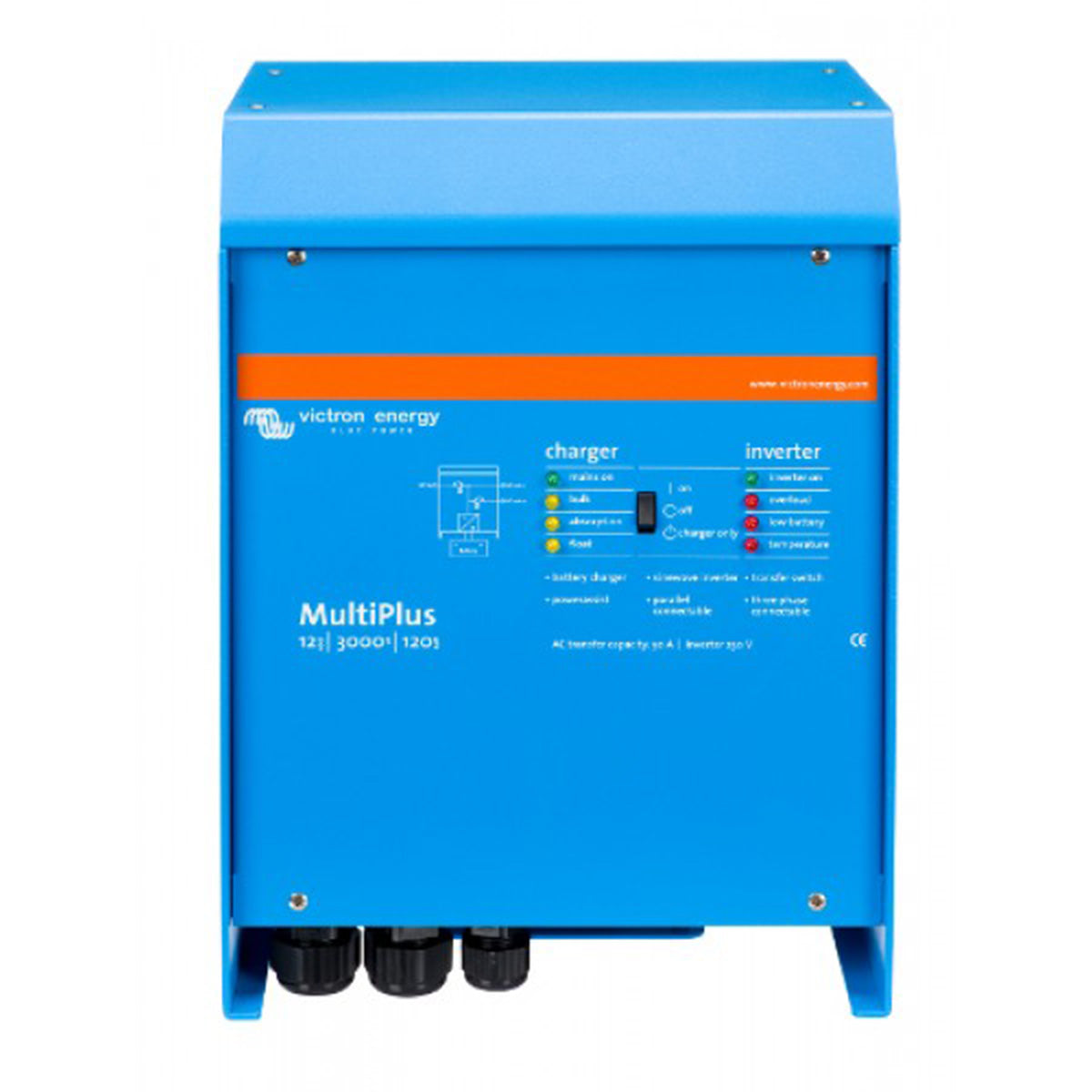 Victron Energy MultiPlus 12/3000/120-50 120V VE.Bus Pure Sine Wave Inverter Charger - 3000VA 120V for RVs, Boats & Off-Grid Solar Systems