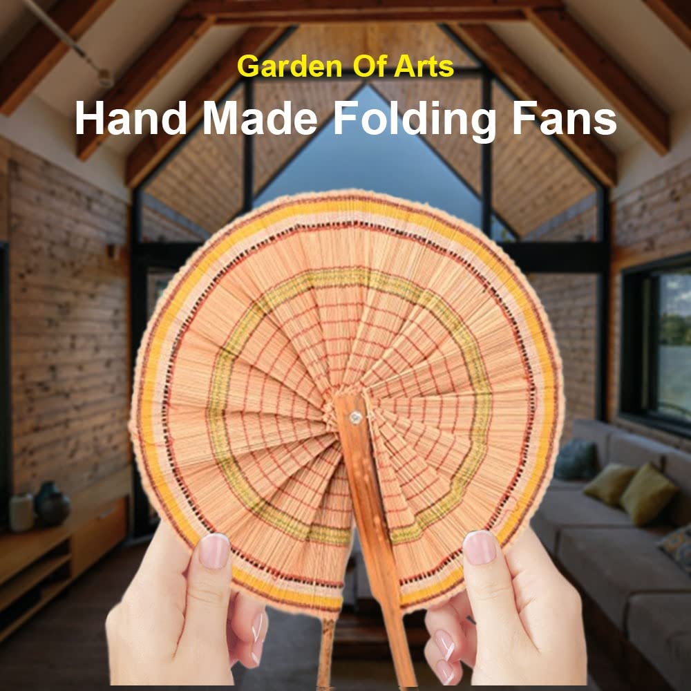 Handmade Folding Bamboo Fans - Traditional Chinese Style Handheld Cooling Fan for Summer, Weddings, and Home Decor