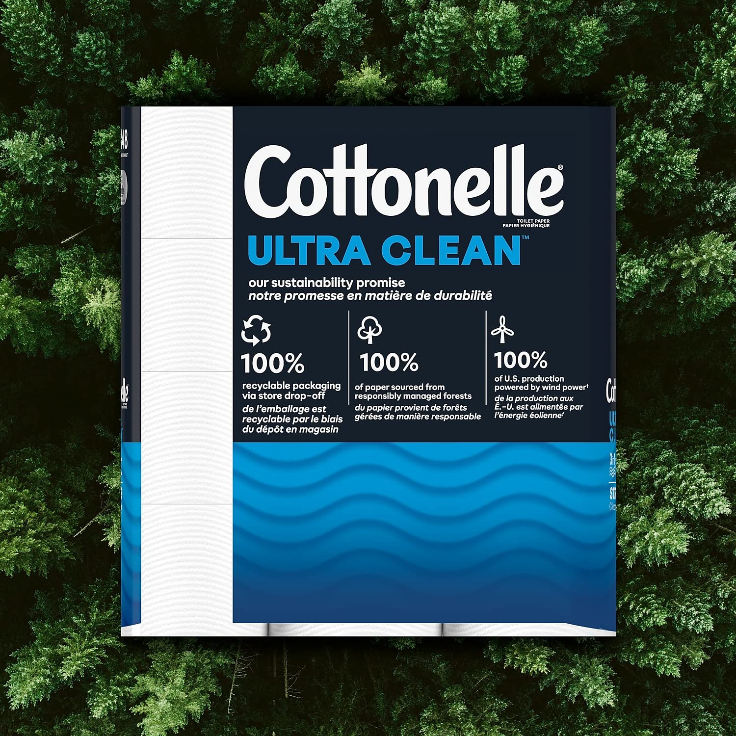 Cottonelle Ultra CleanCare Toilet Paper - 6 Mega Rolls (24 Regular Rolls) | Strong & Soft Bath Tissue for Home & Office Use | Gentle on Skin | Septic Safe