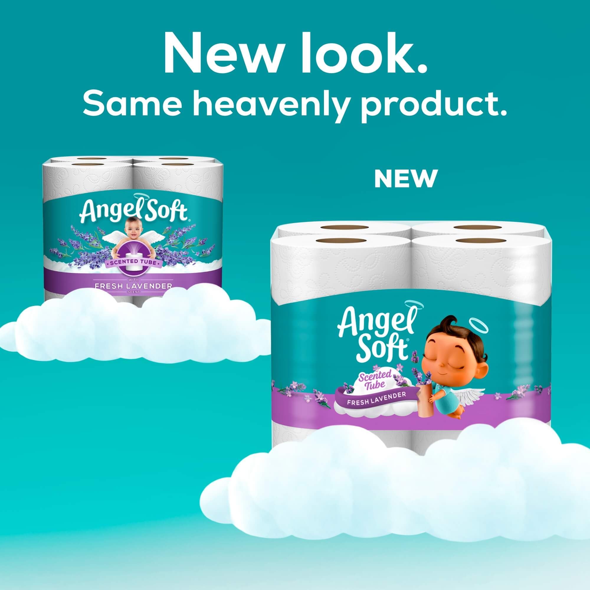 Angel Soft Toilet Paper - 8 Mega Rolls (32 Regular Rolls) | Fresh Lavender Scented, Ultra Soft & Strong Bath Tissue | Perfect for Home, Office & Guest Bathrooms