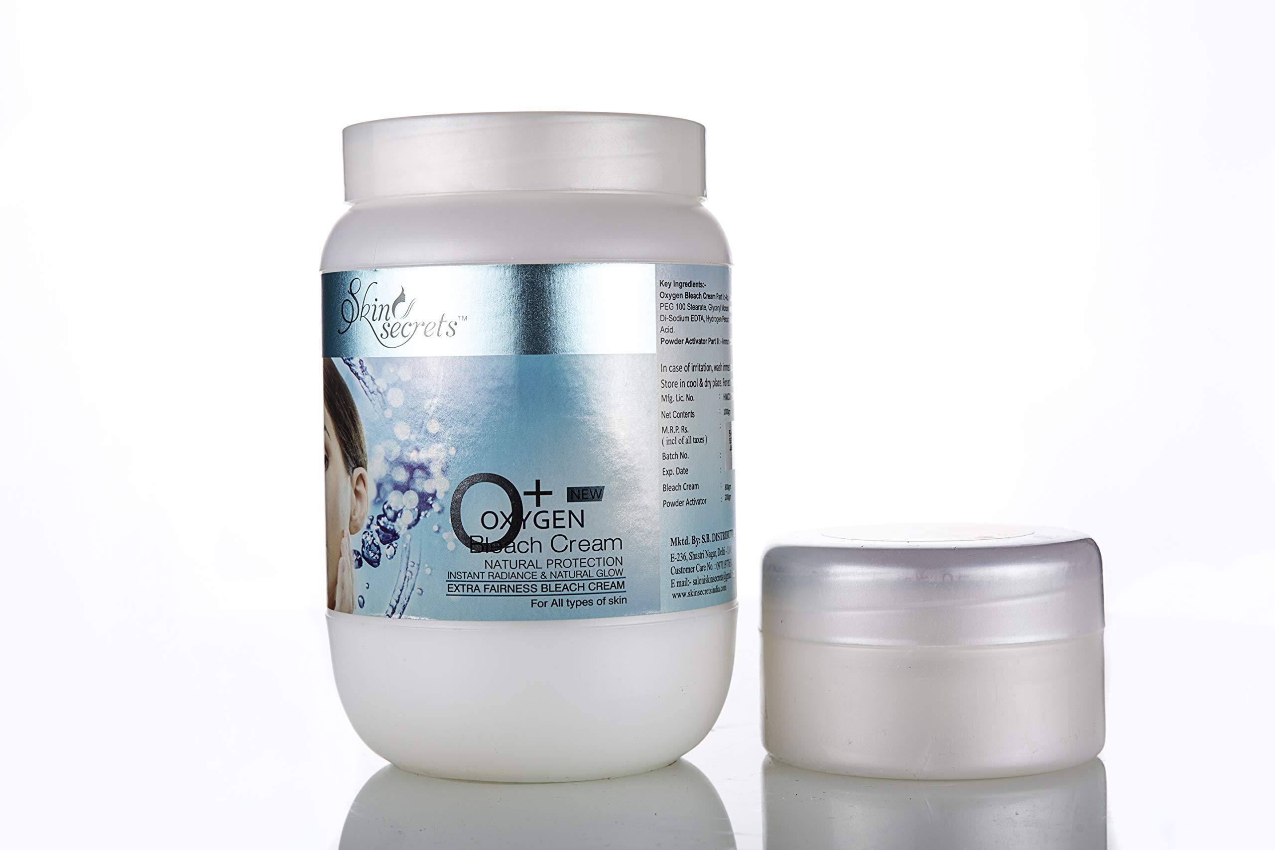 Skin Secrets Oxygen Bleach for Dead Skin & Blackheads Removal | Hydrating & Brightening Facial Treatment (1kg) | Perfect for Acne-Prone Skin & Blackhead Removal at Home