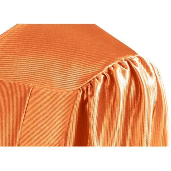 Shiny Orange Bachelor's Cap & Gown Set - Graduation Gown with Matching Cap for College & University Ceremonies - Perfect for Graduation Photos, Commencement & Academic Events