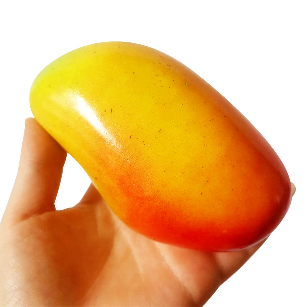 Lorigun 6 Pcs Artificial Mangoes - Realistic Fake Fruit Decor for Home, Restaurant Display, Photo Props & Table Centerpiece - Vibrant Red & Yellow - Perfect for Kitchen, Wedding, Party & DIY Crafts