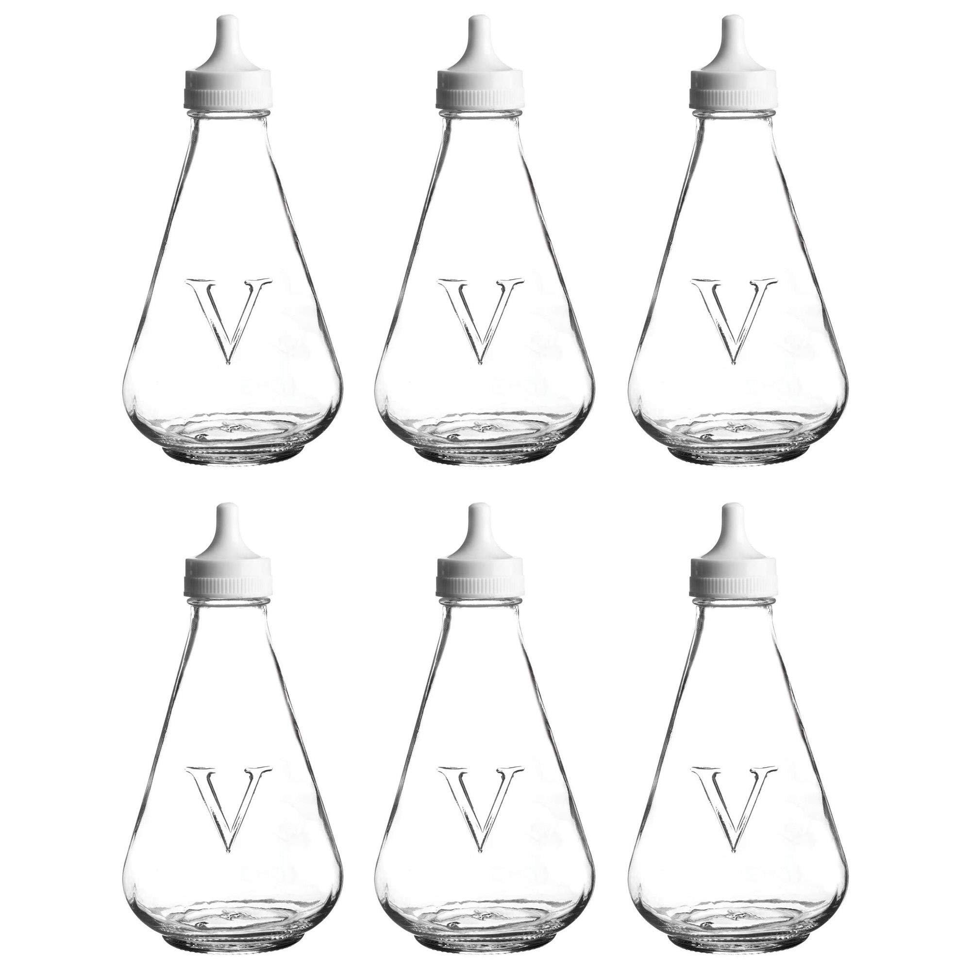 Ravenhead Essentials Vinegar Pot Shaker Cap - Clear Plastic Bottle Topper (Pack of 6) - Perfect for Salad Dressing, Cooking & Kitchen Seasoning