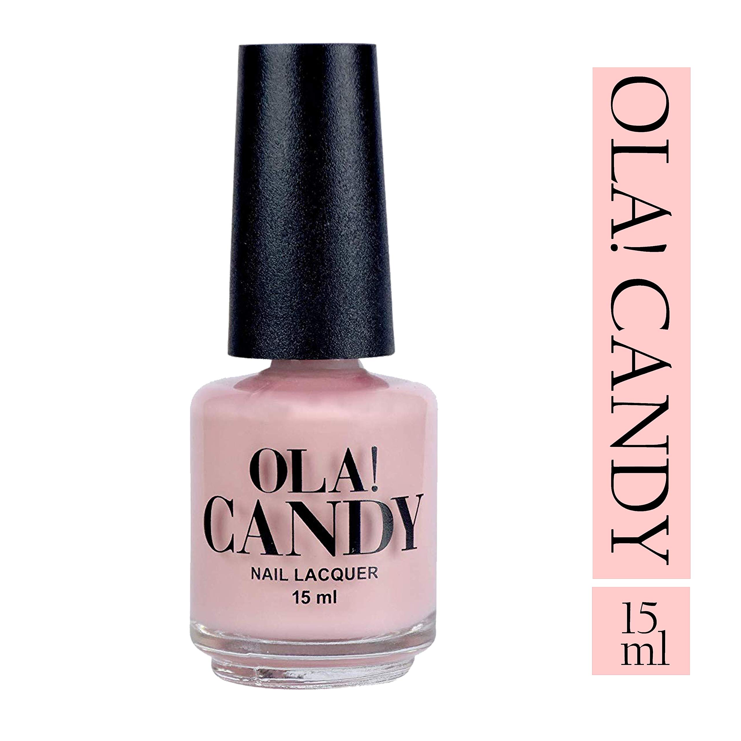 Ola Candy Nail Polish - Coral Pink Glossy Finish (15ml) - Long Lasting Vegan Nail Lacquer for Manicure & Pedicure | Perfect for Parties, Weddings, and Everyday Wear