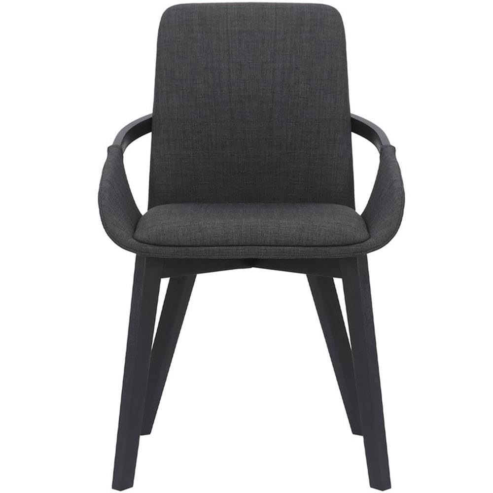 Armen Living Greisen Modern Wood Dining Room Chair - Charcoal Finish | Stylish & Comfortable for Home, Kitchen, Restaurant, and Office Use
