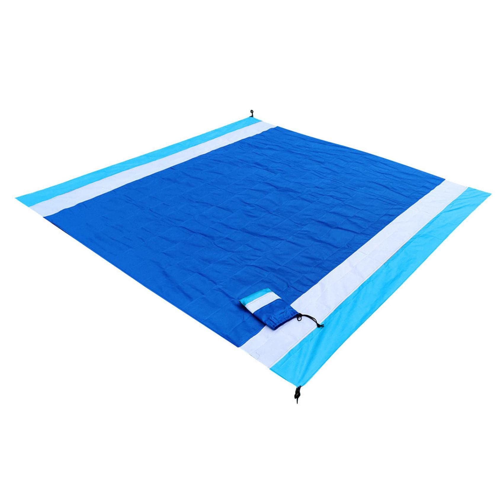 Waterproof Sandproof Picnic Mat for Outdoor Beach Camping - Portable Insulated Ground Blanket (Blue) - Perfect for Beach, Park, Picnic & Travel Adventures