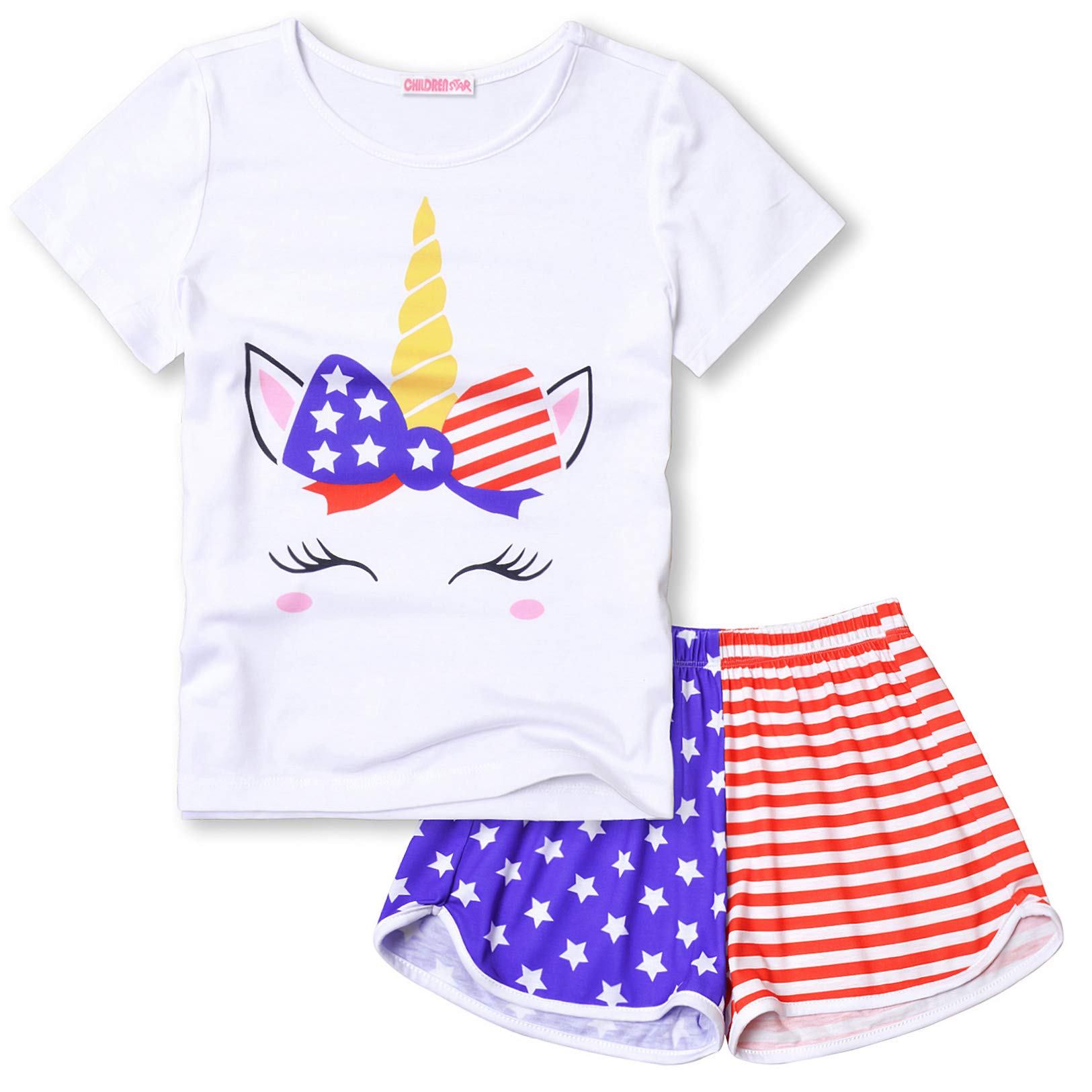 Girls Cotton Pajama Sets - Summer Short Sleeve Sleepwear for Kids | Bedtime & Playtime