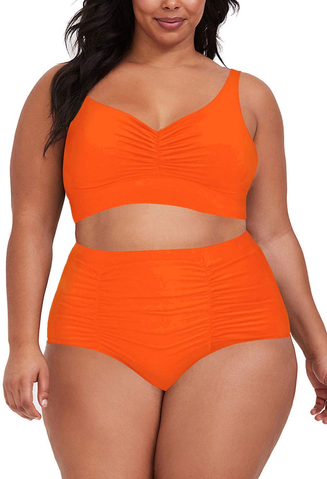 Plus Size High Waisted Bikini Set - Tummy Control Swimwear for Women | Beach & Pool
