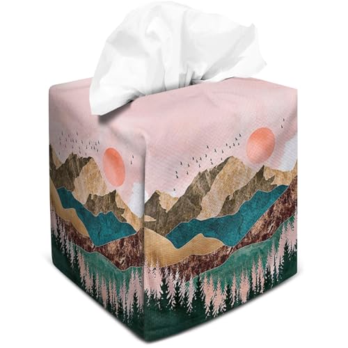 Velvet-mountain Pink-tissue Box Cover