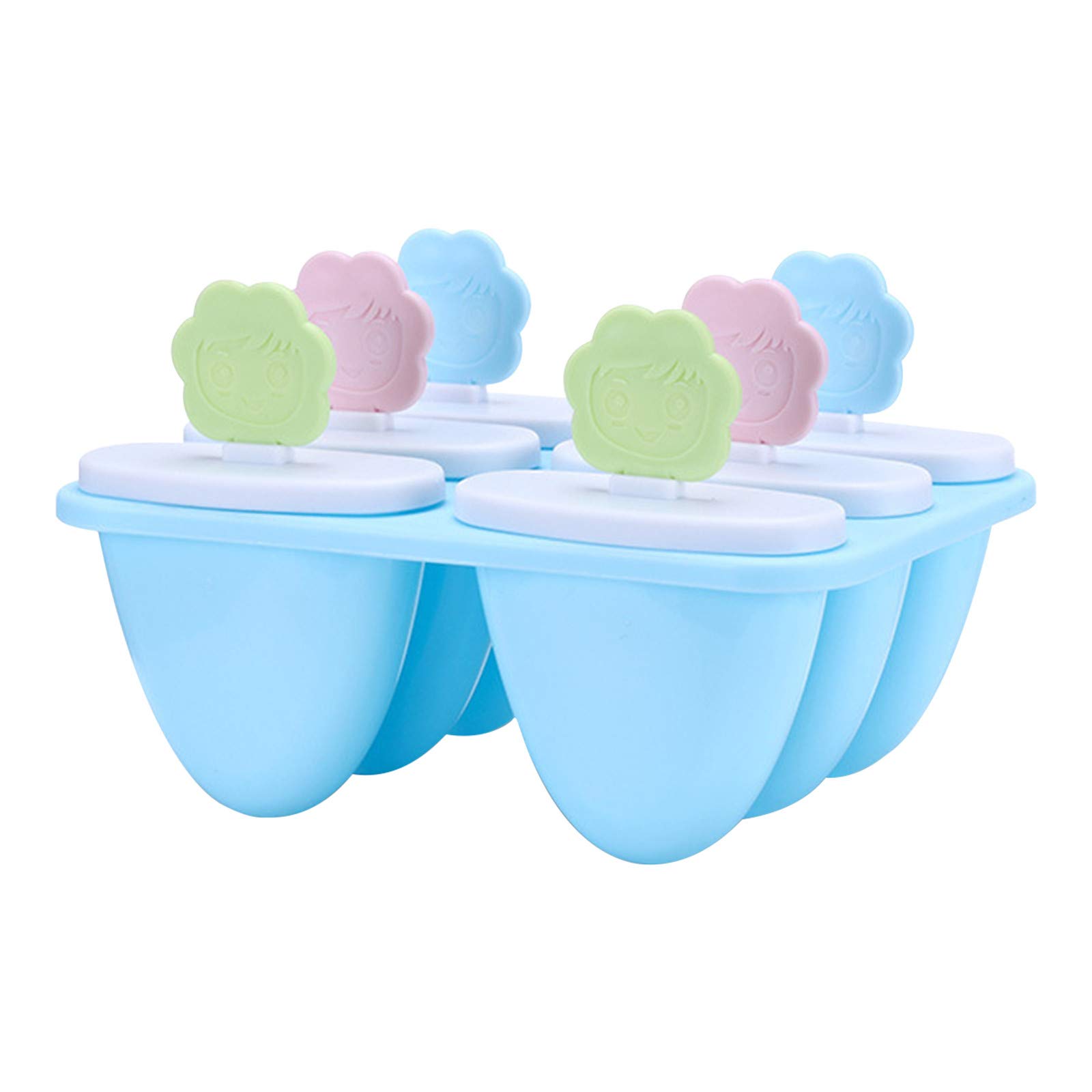 Baby Ice Pop Molds - 6 Cavity Reusable Popsicle Makers for DIY Treats | Dishwasher Safe | Perfect for Summer Snacks & Kids Parties