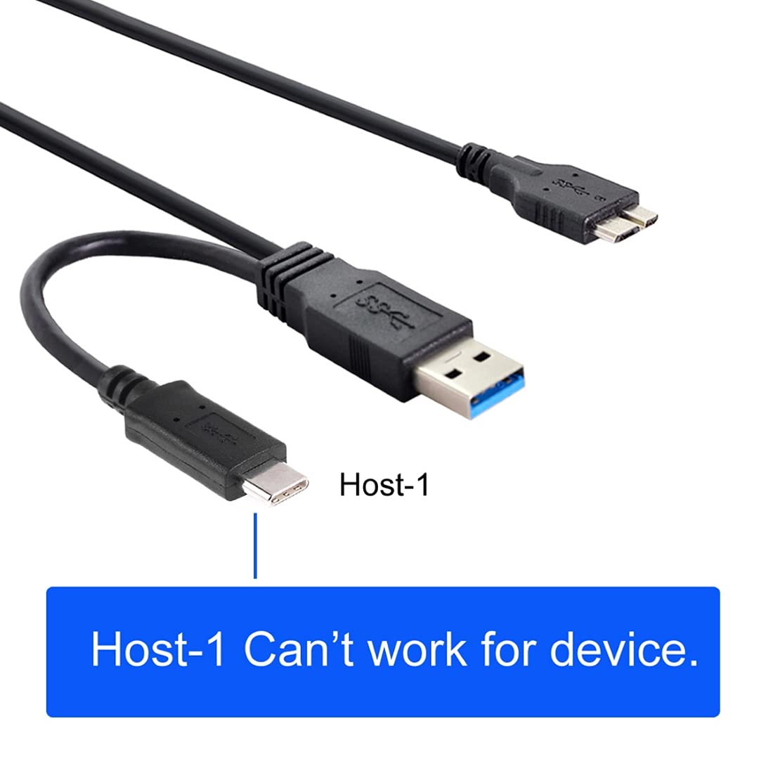 Chenyang USB 3.0 & USB C to Micro USB 3.0 Extension Cable 60CM - High Speed Data Transfer for External Hard Drives, SSDs, and Mobile Devices - Perfect for Office, Home, and Travel Use