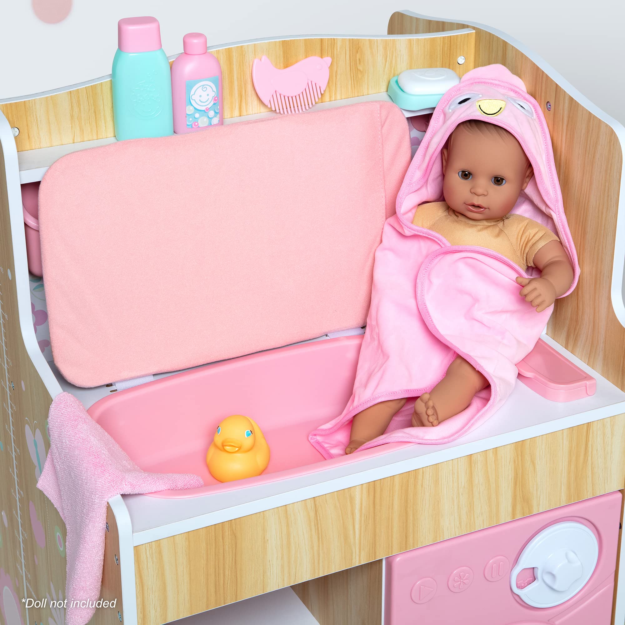 Melissa & Doug Wooden Baby Care Center Playset with Accessories - Pretend Play Toy for Toddlers & Kids - Perfect for Role Play, Learning & Nursery Decor
