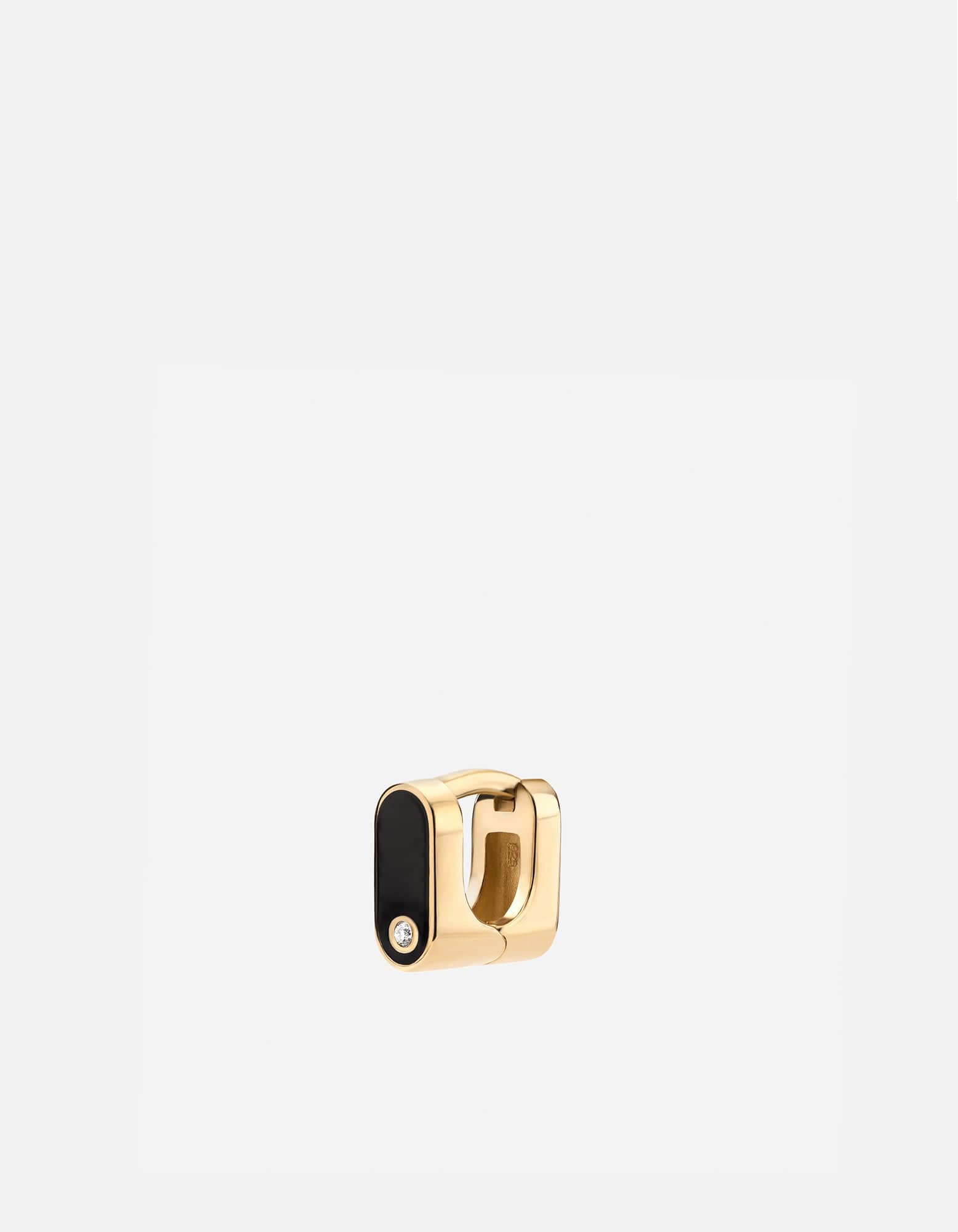 Tyson Sapphire Huggie Earrings - 14K Gold Vermeil with Black Gemstone - Perfect for Everyday Wear & Special Occasions