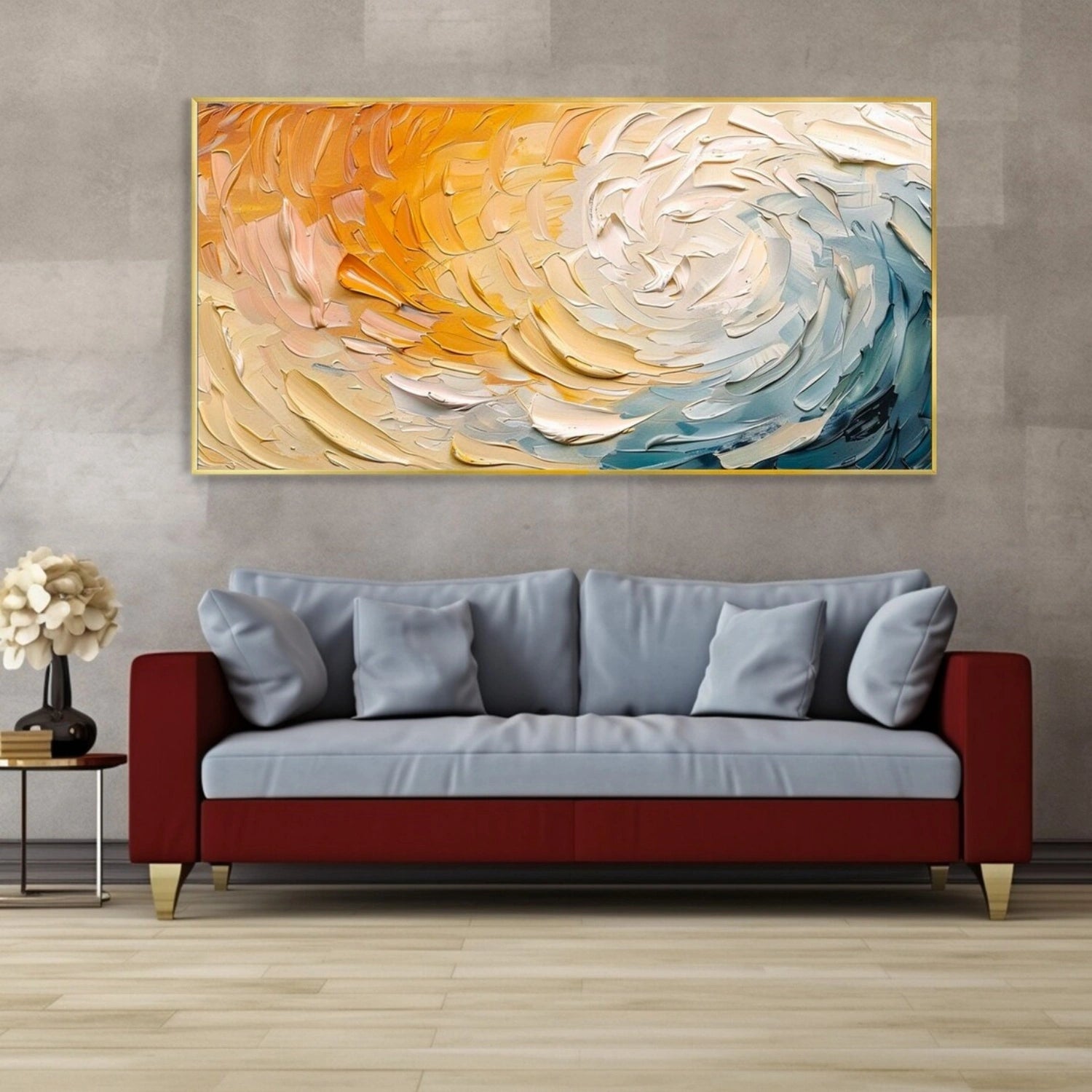 Abstract Painting #AB 308 - Modern Wall Art for Living Room, Bedroom & Office Decor | Large Canvas Artwork for Home & Office