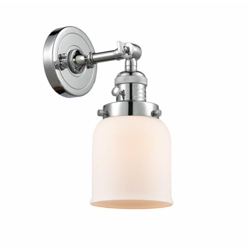 Innovations 203SW-PC-G51 Wall Sconce Light Fixture - 1 Light Polished Chrome Finish with High/Low/Off Switch - Perfect for Bedroom, Hallway, or Entryway Lighting