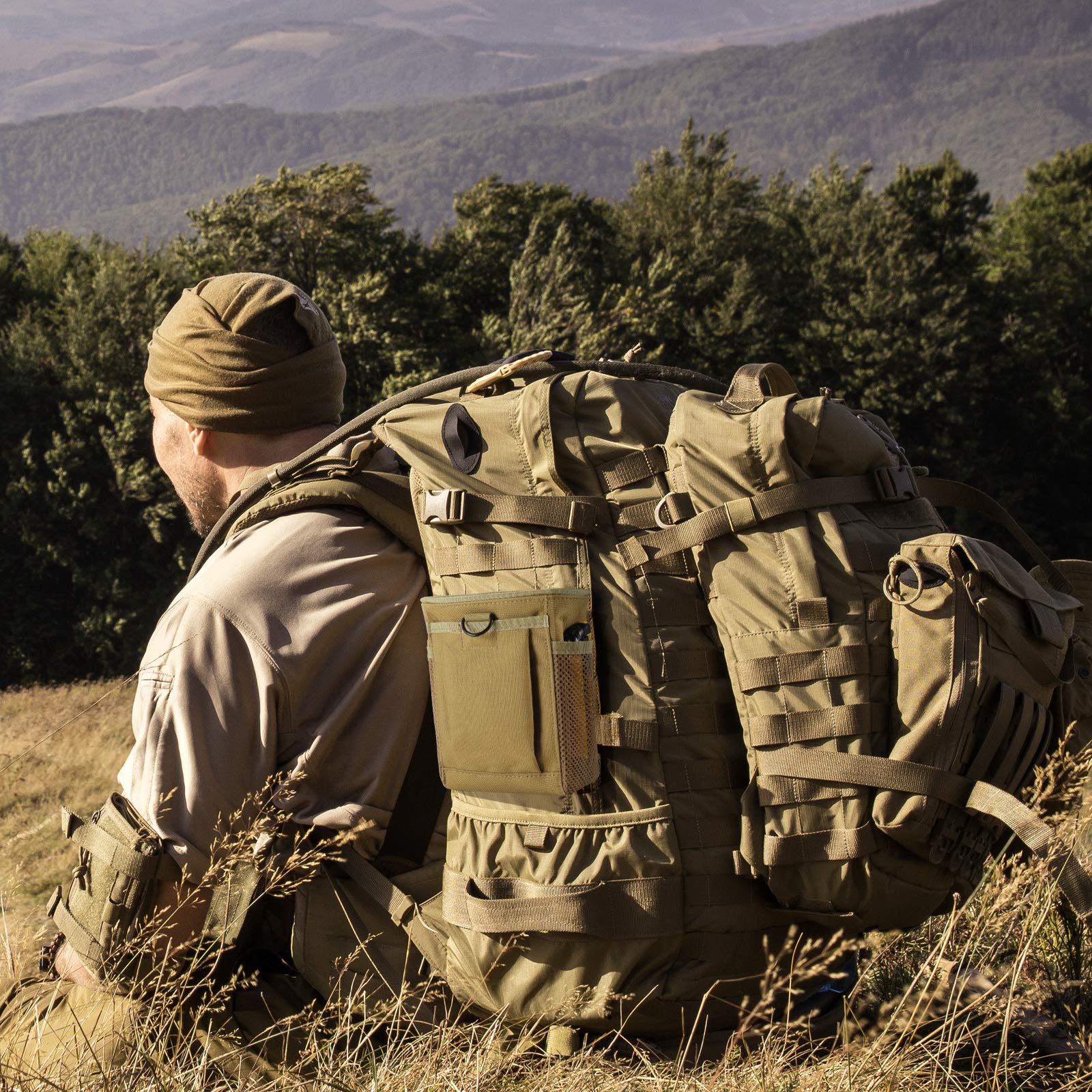 Tactical MOLLE Drawstring Magazine Dump Pouch - Adjustable Military Utility Belt Fanny Pack & Hip Holster Bag for Outdoor Shooting, Hunting, and Airsoft - Durable Ammo Storage Pouch for Range Training and Tactical Gear Organization