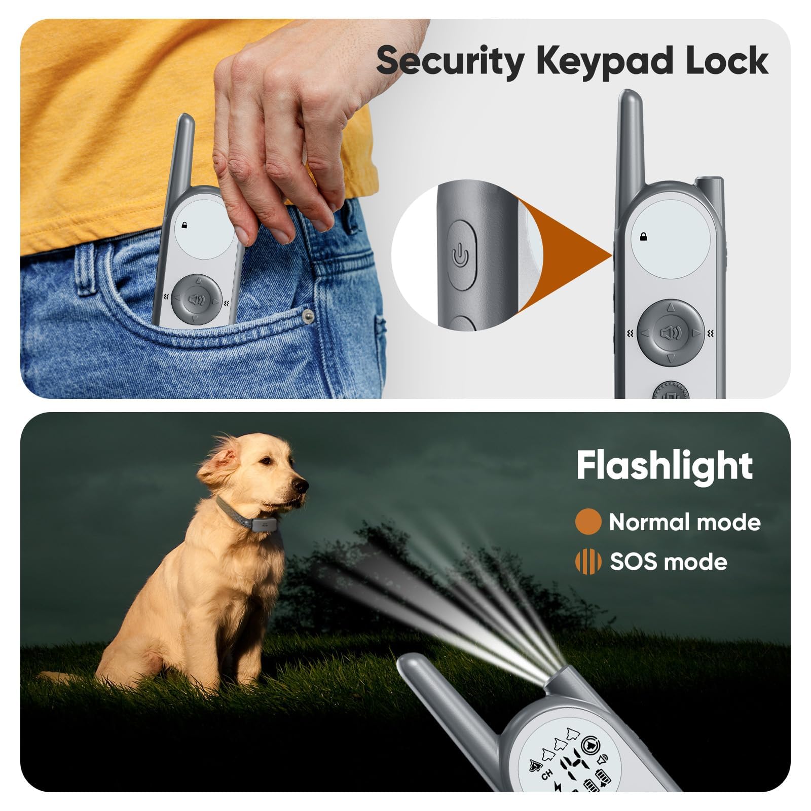 Wireless Dog Fence System - 856 Acre Electric Pet Containment with Remote Training Collar for 2 Dogs (Large & Medium) | No Wire Circular Boundary for Outdoor Use | Perfect for Backyard, Farm & Open Space Training